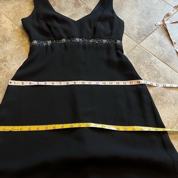 Michaelangelo empire waist sleeveless formal black maxi dress backless flawless - Picture 10 of 12